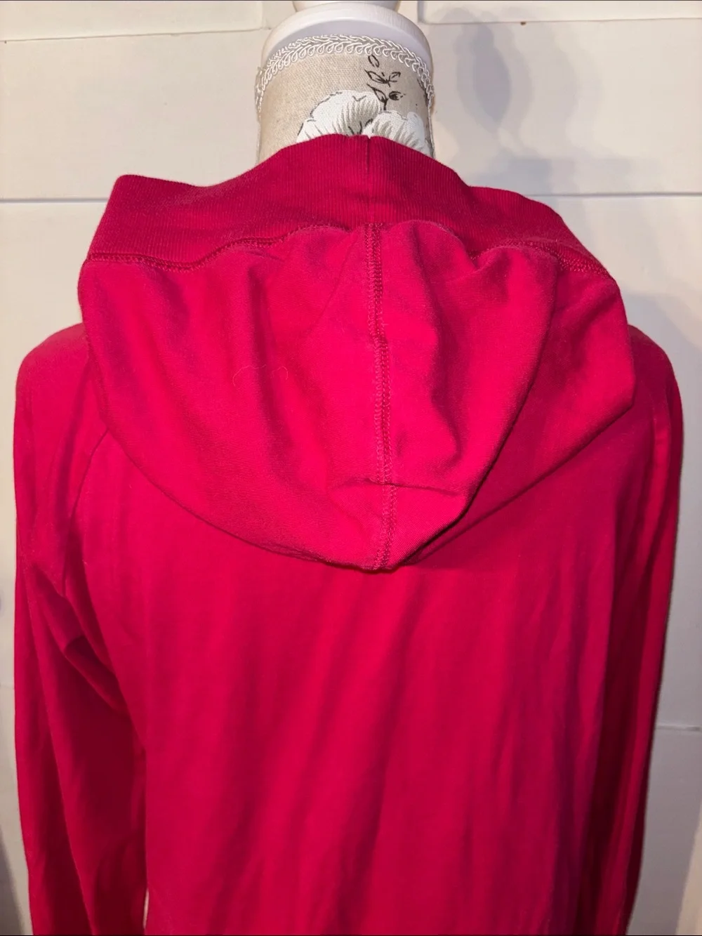 Nike Hooded Long Sleeve Pink T-shirt Swoosh Logo Tee Large L